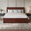 Canyon King Storage Wood Platform Bed with Matching Footboard in Walnut