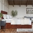 Canyon King Storage Wood Platform Bed with Matching Footboard in Walnut