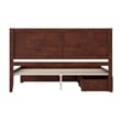 Canyon King Storage Wood Platform Bed with Matching Footboard in Walnut