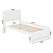 Canyon Twin XL Wood Platform Bed with Matching Footboard in White