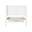 Canyon Twin XL Wood Platform Bed with Matching Footboard in White