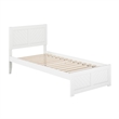 Canyon Twin XL Wood Platform Bed with Matching Footboard in White