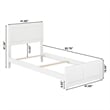 Canyon Twin XL Foundation Bed Frame with Matching Footboard in White