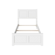 Canyon Twin XL Foundation Bed Frame with Matching Footboard in White