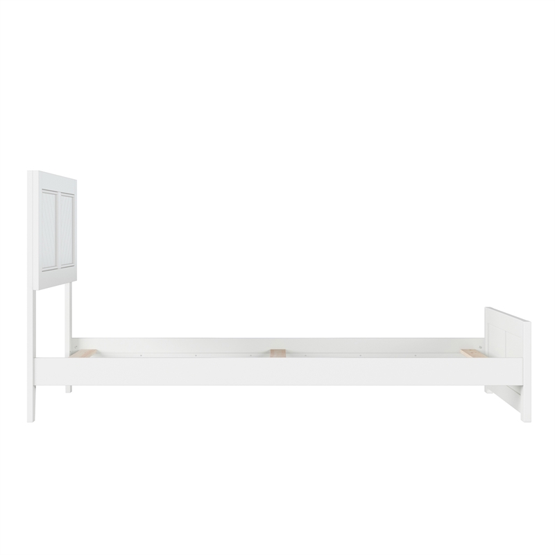Canyon Twin XL Foundation Bed Frame with Matching Footboard in White
