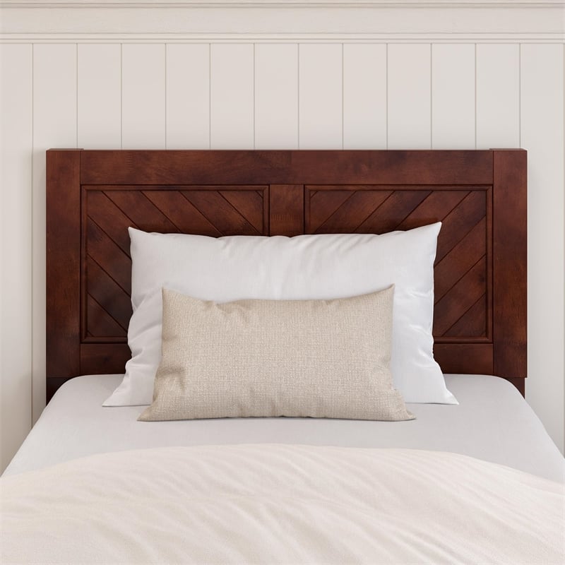 Canyon Twin XL Foundation Bed Frame with Matching Footboard in Walnut