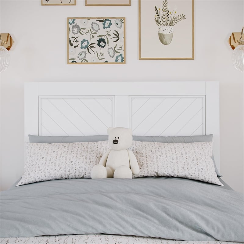 Canyon Twin Foundation Bed Frame with Matching Footboard in White