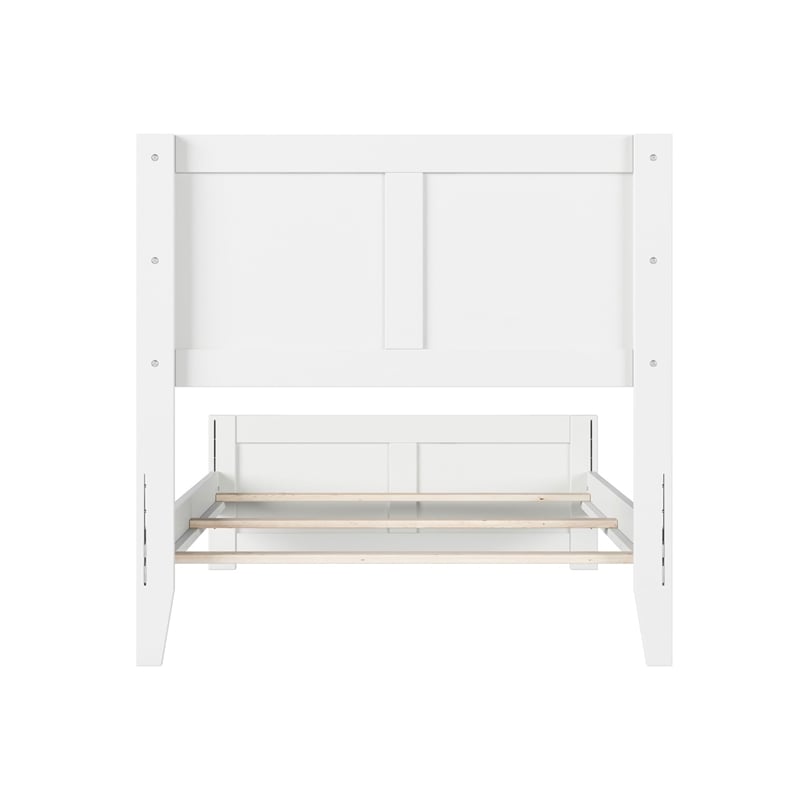 Canyon Twin Foundation Bed Frame with Matching Footboard in White
