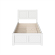 Canyon Twin Storage Wood Platform Bed with Matching Footboard in White
