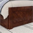 Canyon Twin Storage Wood Platform Bed with Matching Footboard in Walnut