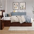 Canyon Twin Storage Wood Platform Bed with Matching Footboard in Walnut