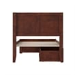Canyon Twin Storage Wood Platform Bed with Matching Footboard in Walnut