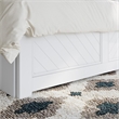 Canyon Full Wood Platform Bed with Matching Footboard & Twin Trundle in White
