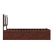 Canyon Full Wood Platform Bed with Matching Footboard & Twin Trundle in Walnut