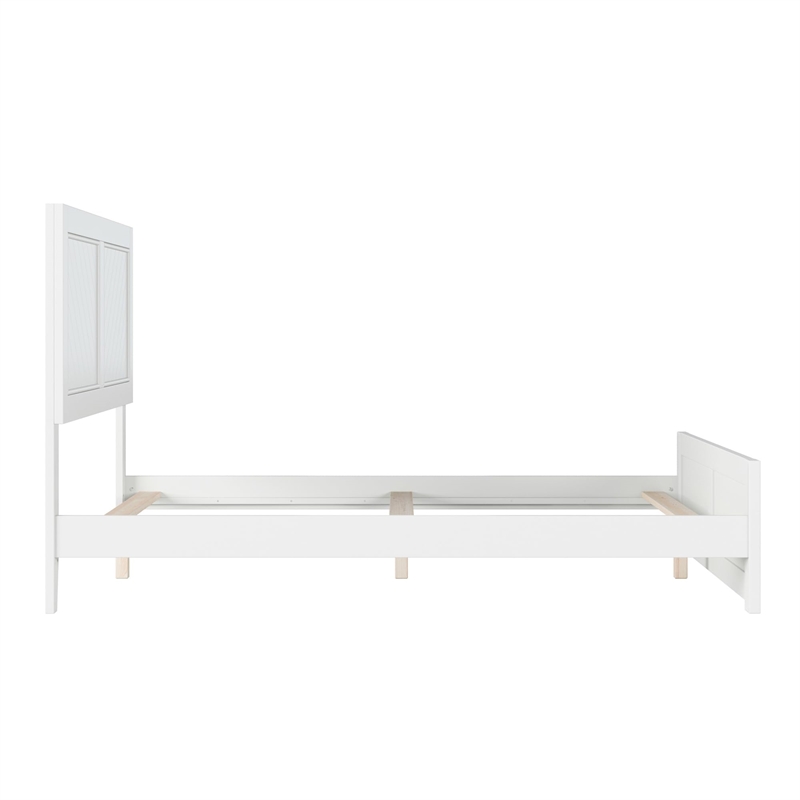 Canyon Full Foundation Bed Frame with Matching Footboard in White