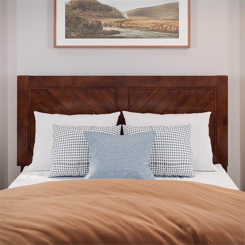 Canyon Full Foundation Bed Frame with Matching Footboard in Walnut