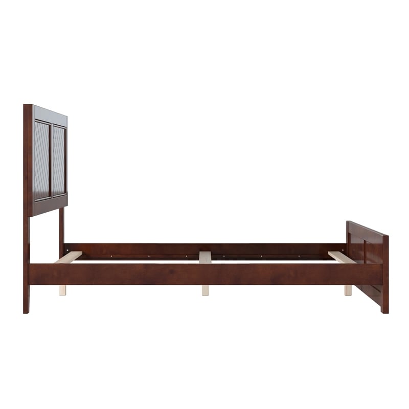 Canyon Full Foundation Bed Frame with Matching Footboard in Walnut