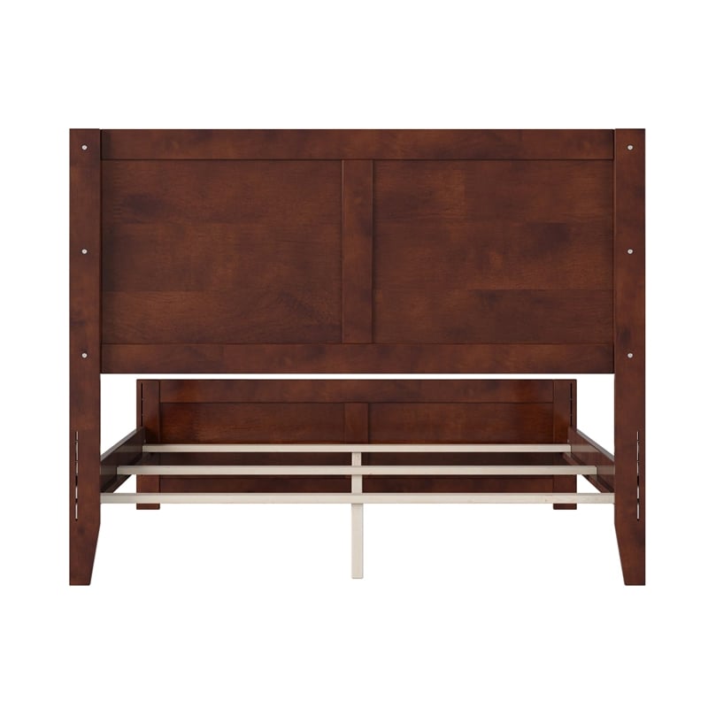 Canyon Full Foundation Bed Frame with Matching Footboard in Walnut