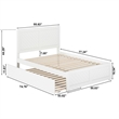 Canyon Full Wood Platform Bed with Matching Footboard & Full Trundle in White