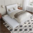 Canyon Full Wood Platform Bed with Matching Footboard & Full Trundle in White