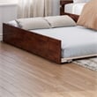 Canyon Full Wood Platform Bed with Matching Footboard & Full Trundle in Walnut