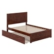 Canyon Full Wood Platform Bed with Matching Footboard & Full Trundle in Walnut