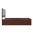 Canyon Full Wood Platform Bed with Matching Footboard & Full Trundle in Walnut