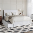 Canyon Full Storage Wood Platform Bed with Matching Footboard in White