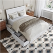 Canyon Full Storage Wood Platform Bed with Matching Footboard in White