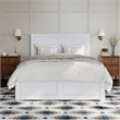Canyon Full Storage Wood Platform Bed with Matching Footboard in White