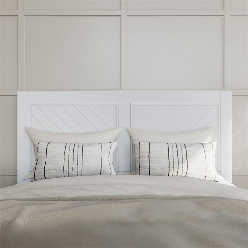 Canyon Full Storage Wood Platform Bed with Matching Footboard in White