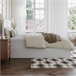 Canyon Full Storage Wood Platform Bed with Matching Footboard in White