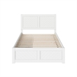 Canyon Full Storage Wood Platform Bed with Matching Footboard in White