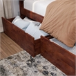 Canyon Full Storage Wood Platform Bed with Matching Footboard in Walnut