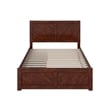 Canyon Full Storage Wood Platform Bed with Matching Footboard in Walnut