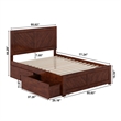 Canyon Full Storage Wood Platform Bed with Matching Footboard in Walnut