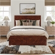 Canyon Queen Foundation Bed Frame with Matching Footboard in Walnut