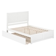 Canyon Queen Wood Platform Bed with Matching Footboard & Trundle in White