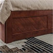 Canyon Queen Wood Platform Bed with Matching Footboard & Trundle in Walnut