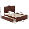 Canyon Queen Wood Platform Bed with Matching Footboard & Trundle in Walnut