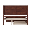 Canyon Queen Wood Platform Bed with Matching Footboard & Trundle in Walnut