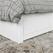 Canyon Queen Storage Wood Platform Bed with Matching Footboard in White