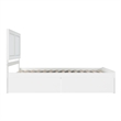 Canyon Queen Storage Wood Platform Bed with Matching Footboard in White