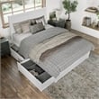 Canyon Queen Storage Wood Platform Bed with Matching Footboard in White