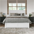 Canyon Queen Storage Wood Platform Bed with Matching Footboard in White
