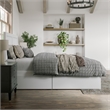 Canyon Queen Storage Wood Platform Bed with Matching Footboard in White