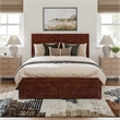 Canyon Queen Storage Wood Platform Bed with Matching Footboard in Walnut