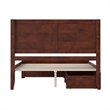 Canyon Queen Storage Wood Platform Bed with Matching Footboard in Walnut