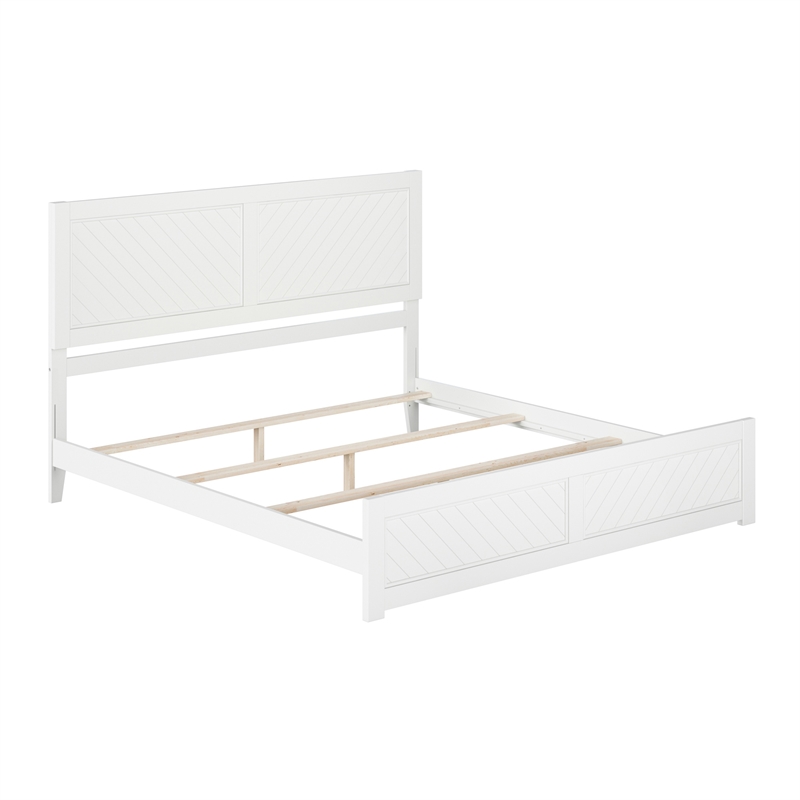Canyon King Foundation Bed Frame with Matching Footboard in White