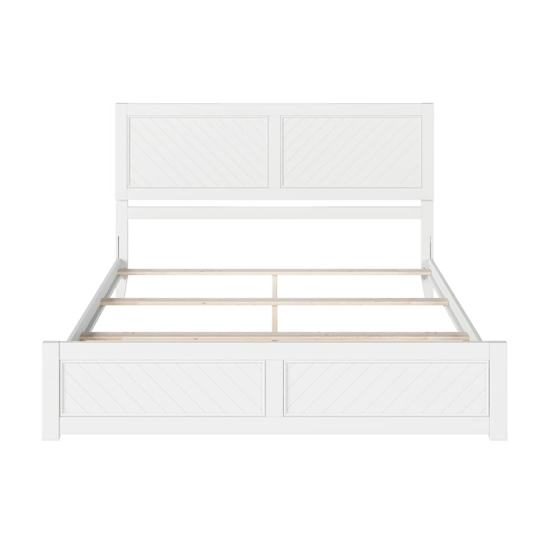 Canyon King Foundation Bed Frame with Matching Footboard in White